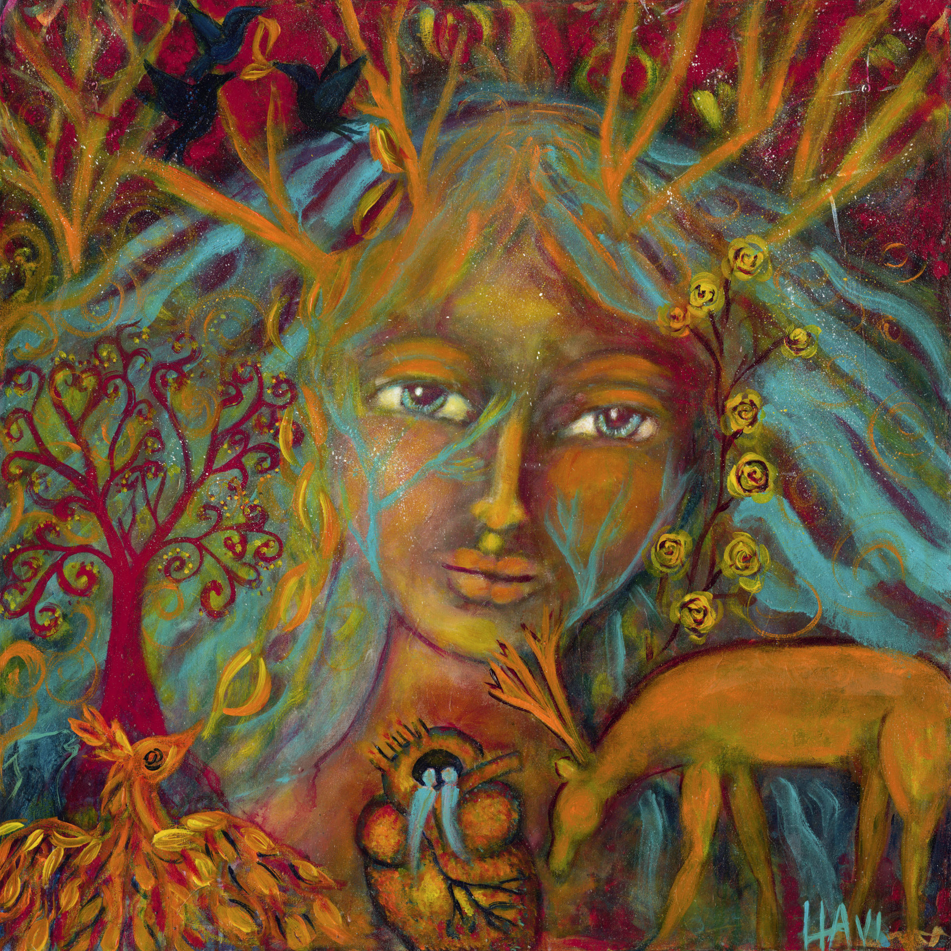 Keeper of Enchantment, 
acrylic on canvas
36" x 36"
$900